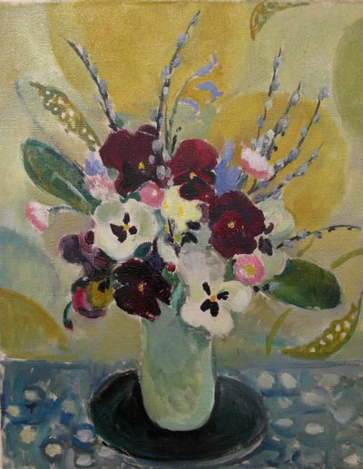 Still Life with Pansies by Mildred Bendall